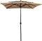vidaXL - Parasol - 3-laags - met - aluminium - paal - 2x2 - m - taupe