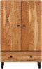 vidaXL - Hoge - kast - 60x33x100 - cm - massief - acaciahout