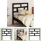 vidaXL - Hoofdbord - 96x4x100 cm - massief grenenhout - zwart
