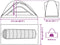 vidaXL - Tent - 1-persoons - waterdicht - blauw