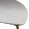 HSM Collection Salontafel Marseille - 90x60x36 cm - Wit/goud - Marmer/metaal