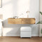 vidaXL - Wandschap - met - lades - 100x36x19 - cm - bewerkt - hout - artisanaal - eiken