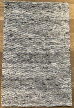 Carlotta 33 Vloerkleed - 170x240 - Rechthoek - Laagpolig,Structuur Tapijt - Industrieel - Antraciet, Grijs