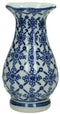 Vaasje porcelein blauw 8x8x15cm