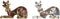 Decoratieve figuren DKD Home Decor Gouden Wit Hars Modern Kat (22,5 x 8 x 15 cm) (2 Stuks)