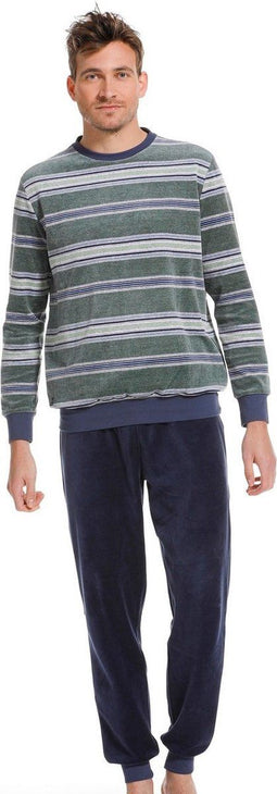 Pastunette Lodge - Pyjamaset - Velours - Grijs - Maat 2XL