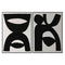 Schilderij Home ESPRIT Zwart Beige Abstract 103 x 4,3 x 143 cm (2 Stuks)