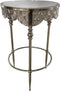 Bijzettafel DKD Home Decor 39 x 39 x 61 cm Spiegel Zilverkleurig Metaal