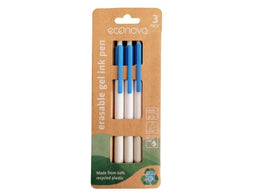 Econovo Gelpennen Uitwisbaar Blauw 3 stuks