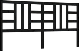 vidaXL - Hoofdbord - 186x4x100 - cm - massief - grenenhout - zwart