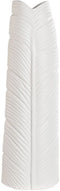 Vaas Home ESPRIT Wit Keramiek Tropisch Blad van een plant 33 x 10 x 70 cm