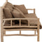 J-Line Sofa 3P Teak+Textiel Naturel/Bruin