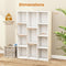 Coast Boekenkast 11 Vakken - Moderne Geometrische Kamerplank - Wit 74x24x106 cm