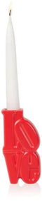 Bitten kandelaar Love rood