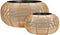 Mica Decorations Schaal Cesena - 58x58x28 cm - plastic - Beige - Set van 2