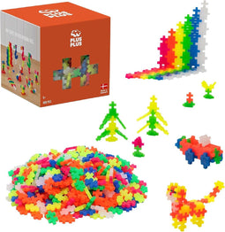 Plus-Plus Basic 600-delige bouwset - Constructiespeelgoed - Neon kleuren - Vanaf 5 jaar (600 stuks)