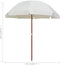 vidaXL - Parasol - met - stalen - paal - 240 - cm - zandkleurig