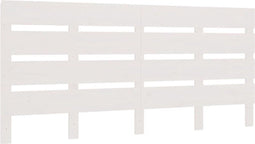 vidaXL - Hoofdbord - 200x3x80 - cm - massief - grenenhout - wit
