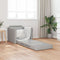vidaXL - Vloersofa - Bed - 2-in-1 - Cloud - Grijs - 74x77x81 - cm - Stof