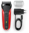 Braun Series 3 300s - Oplaadbaar Elektrisch Scheerapparaat - Waterbestendig - Rood
