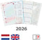 Kalpa 170 x 95 mm Personal 6 Ring Agenda Planner Inleg 1 Week per 2 Paginas NL EN 2026