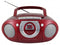 Soundmaster SCD5100RO - Boombox - FM-radio CD- en cassettespeler - Rood
