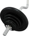 vidaXL - Halter - met - gewichten - 30 - kg - gietijzer - en - verchroomd - staal
