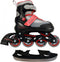 Amigo Slide - Kinder Schaatsen voor Jongens en Meisjes - Maat 30-33 - Zwart/Rood - Schaatsen & Skeelers Ineen