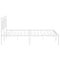 vidaXL - Bedframe - met - hoofdbord - metaal - wit - 150x200 - cm