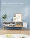 VASAGLE TV-meubel - TV-meubel - 1 deur 40 x 120 x 49 cm - geschikt voor TV's tot 55 inch - wit industrieel design