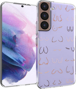 imoshion Hoesje Geschikt voor Samsung Galaxy S22 Hoesje Siliconen - imoshion Design hoesje - Transparant / Boobs all over - Transparent