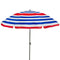 Strandparasol Aktive Blauw Rood Multicolour Zilverkleurig Ø 160 cm 160 x 167 x 160 cm (12 Stuks)