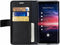 Nokia 8 Sirocco - Book-style Wallet Case - Kunstleder met 3 pashouders - Zwart