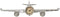 Muurklok DKD Home Decor Vliegtuig Metaal Hout MDF (101 x 22 x 26 cm)