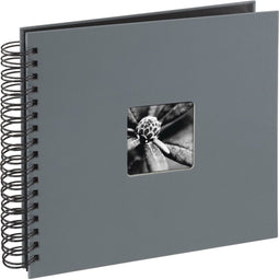 Hama Spiraalalbum "Fine Art", 28 x 24 cm, 50 zwart pagina's, grijs