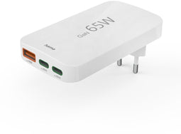 Hama 00201976 - Snellader 65W - 2× USB-C PD + 1× USB-A QC - Wit