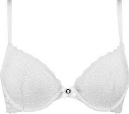 Hunkemöller Maya - Push-up BH - Beugel met kant - Wit - Maat D75