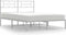 vidaXL - Bedframe - met - hoofdbord - metaal - wit - 160x200 - cm