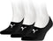 PUMA Footie Sokken - 3 pack - Zwart - Maat 43-46