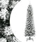 vidaXL - Kunstkerstboom - met - sneeuw - smal - 120 - cm - PVC - en - PE