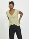 VILA VISCOOP TOP/SU - Dames T-shirt - V-hals - Korte mouwen - Maat XS