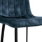 Refurna - Eetkamerstoel Minsk Velvet Petrol Set van 2