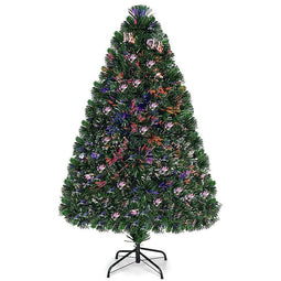 Costway Kunstkerstboom - Kunstkerstboom met LED-verlichting - 120 cm hoog - Groen