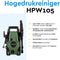 BRASQ HPW 105 - Hogedrukreiniger - 1400W - 105 bar - 426 L/H - Complete set