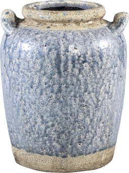 PTMD Aikon Kruik met Twee Oren - 23 x 23 x 30 cm - Keramiek - Blauw