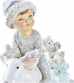 Kerstversiering DKD Home Decor Hars Kinderen (13 x 6 x 13,5 cm) (2 Stuks)