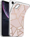iMoshion Hoesje Geschikt voor iPhone Xr Hoesje Siliconen - iMoshion Design hoesje - Roze / Goud / Pink Graphic