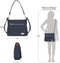 Travelon Heritage - Anti-diefstal Hobo Bag - RFID & Slashbestendige band - Indigo