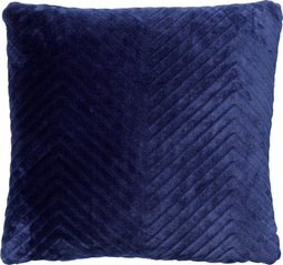Dutch Decor ZICO - Kussenhoes zigzag 45x45 cm Insignia Blue - donkerblauw - superzacht - met rits