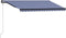 vidaXL - Luifel - automatisch - uittrekbaar - 450x300 - cm - blauw - en - wit